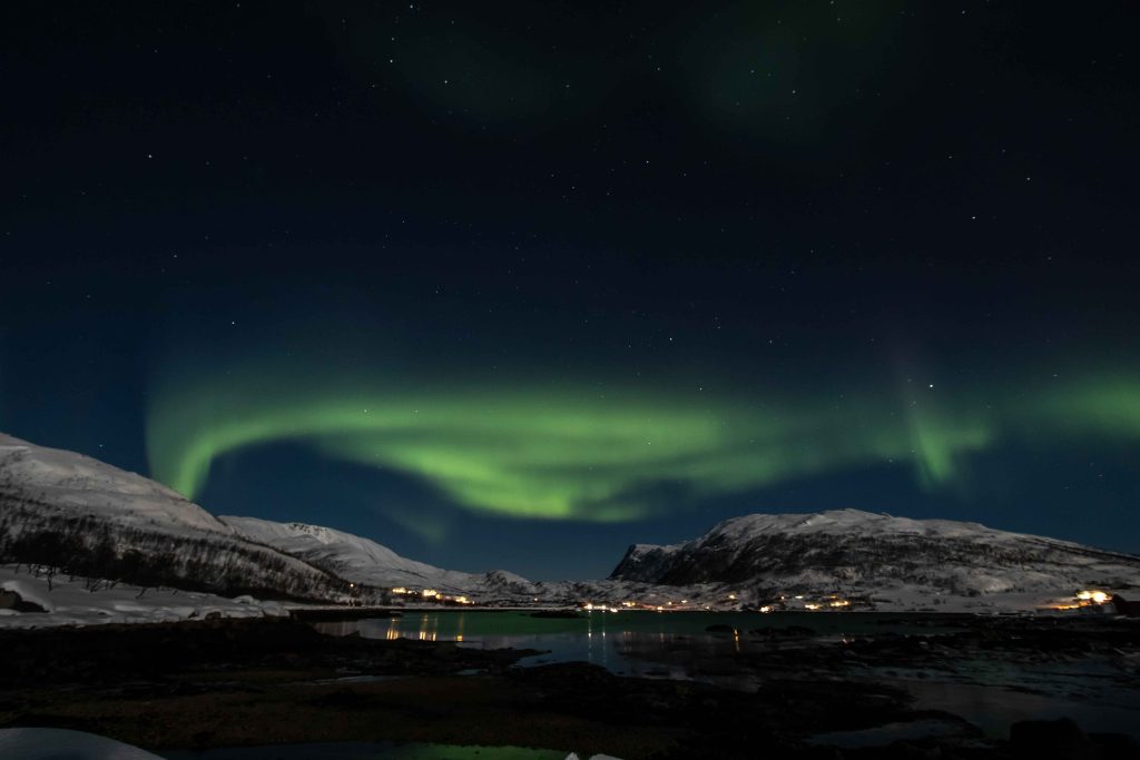 Beautiful Northern Lights in  Tromso, Norway