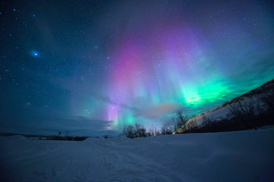 Amazing light display from Mother Nature, very humbled and in awe to capture a multi-hued color Aurora at Tromso, Norway.