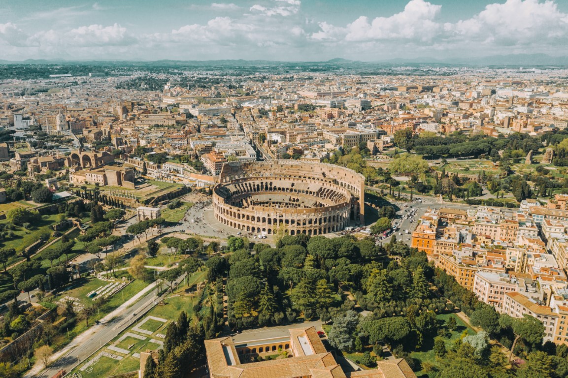 Pemandangan kota di Roma, Italia.