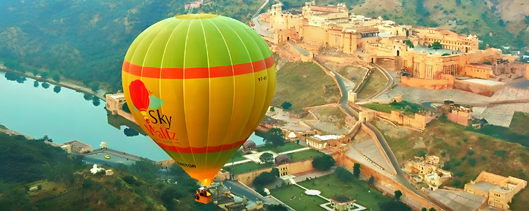 Hot Air Balloon Over Jaipur