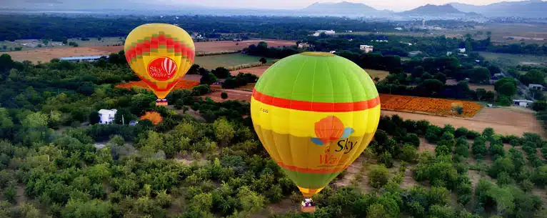 Hot Air Balloon Over Jaipur