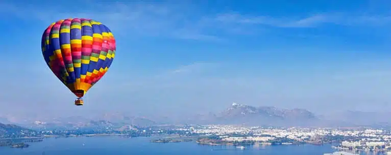 Hot Air Balloon Over Jaipur