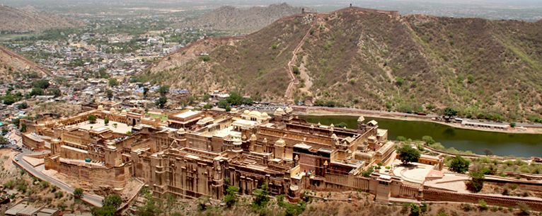 Aerial view of Amber Fort